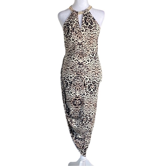 G by Guess Animal Print Leopard pointed hem dress size S - Picture 1 of 9